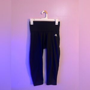 NWT Adidas Climalite Black High Rise Capri Size Small